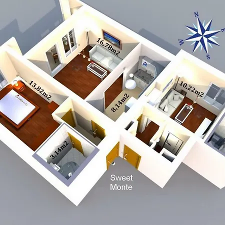 Home3city Sweet Monte Апартаменты Сопот
